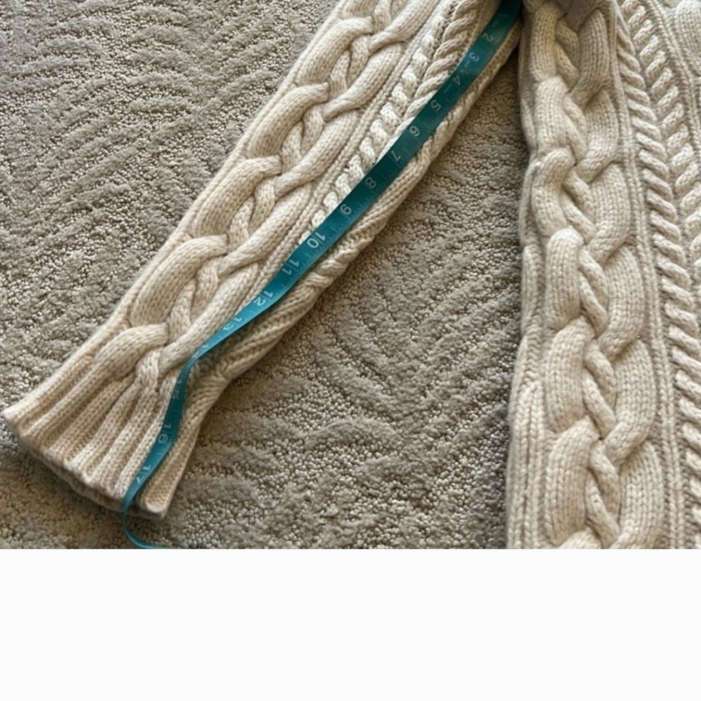 Womens Lands End Fisherman Sweater - Picture 7 of 9